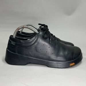 Birkenstock Footprints Shoes Women's 9.5 Black Leather Lace Up Comfort Sneakers